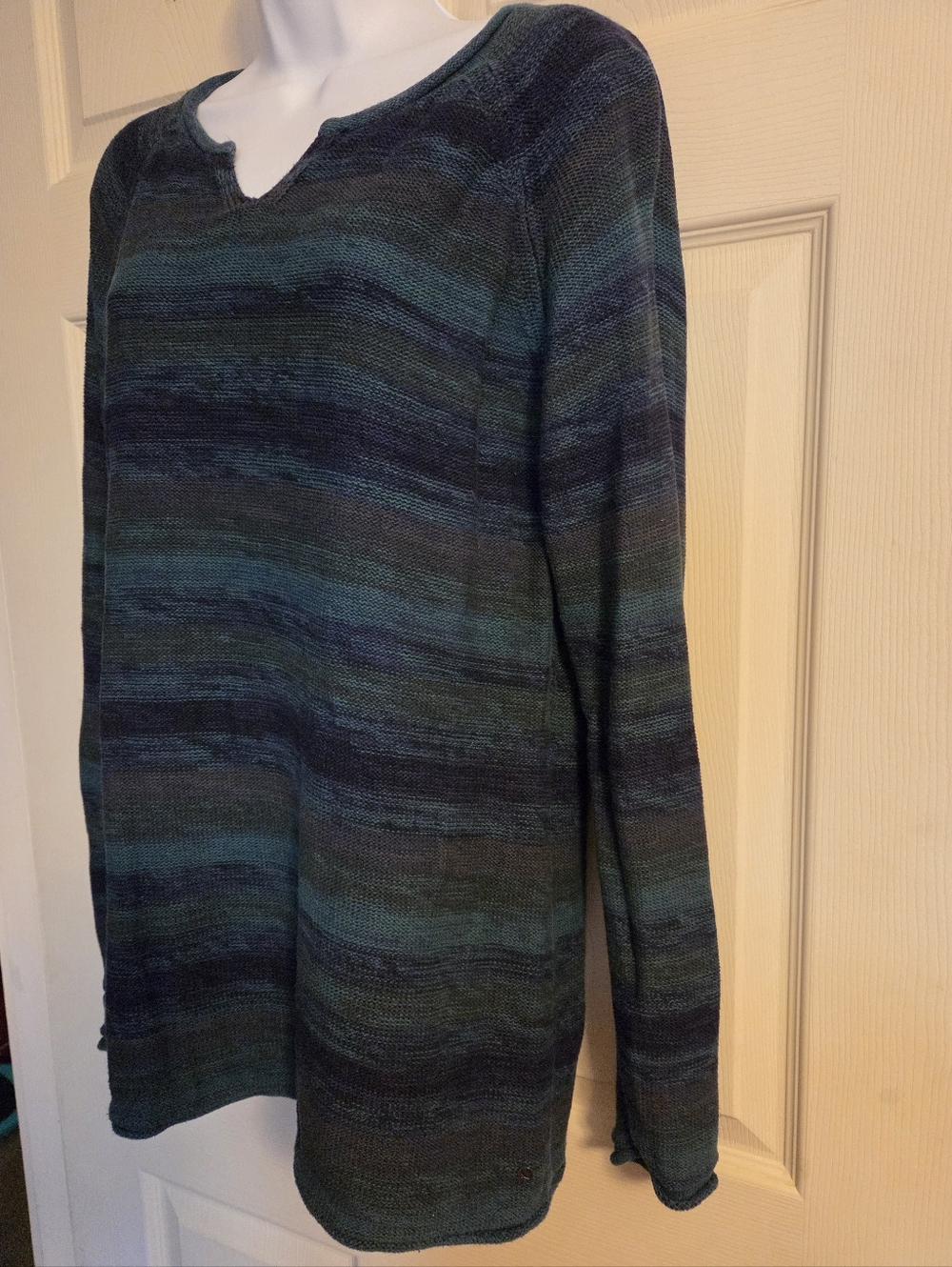 Eddie Bauer Striped Knit Sweater Size Large - Picture 3 of 12
